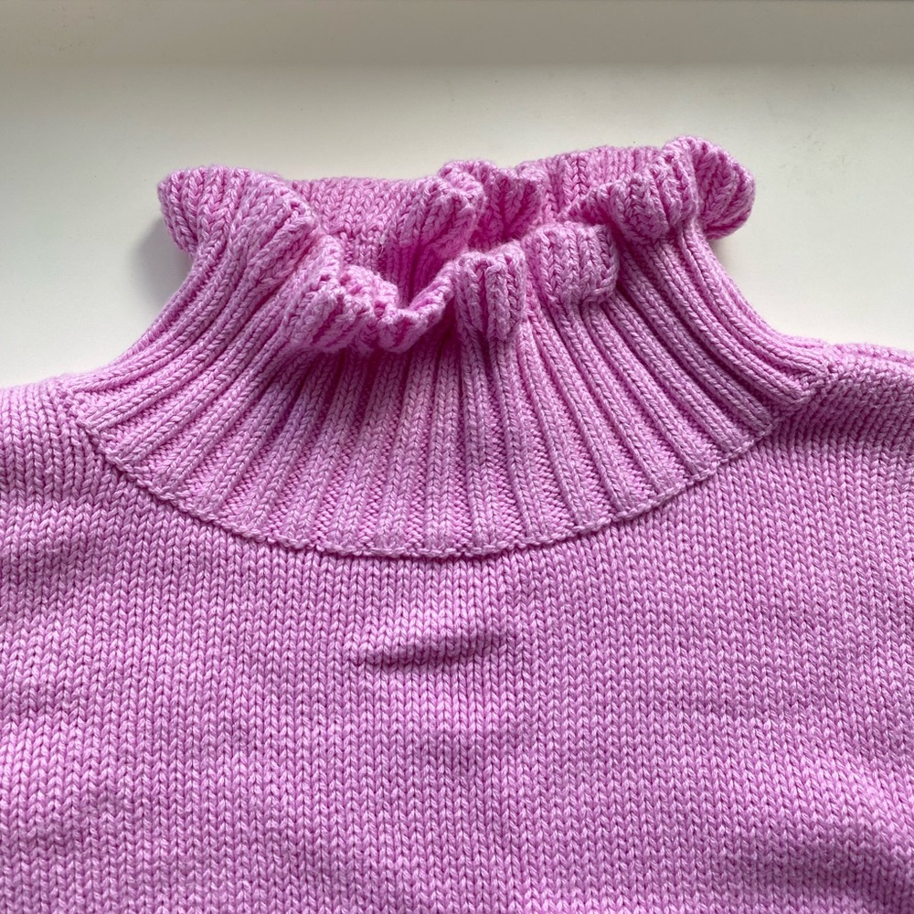 Pink Sweater with Ruffle Details - Picture 4 of 6